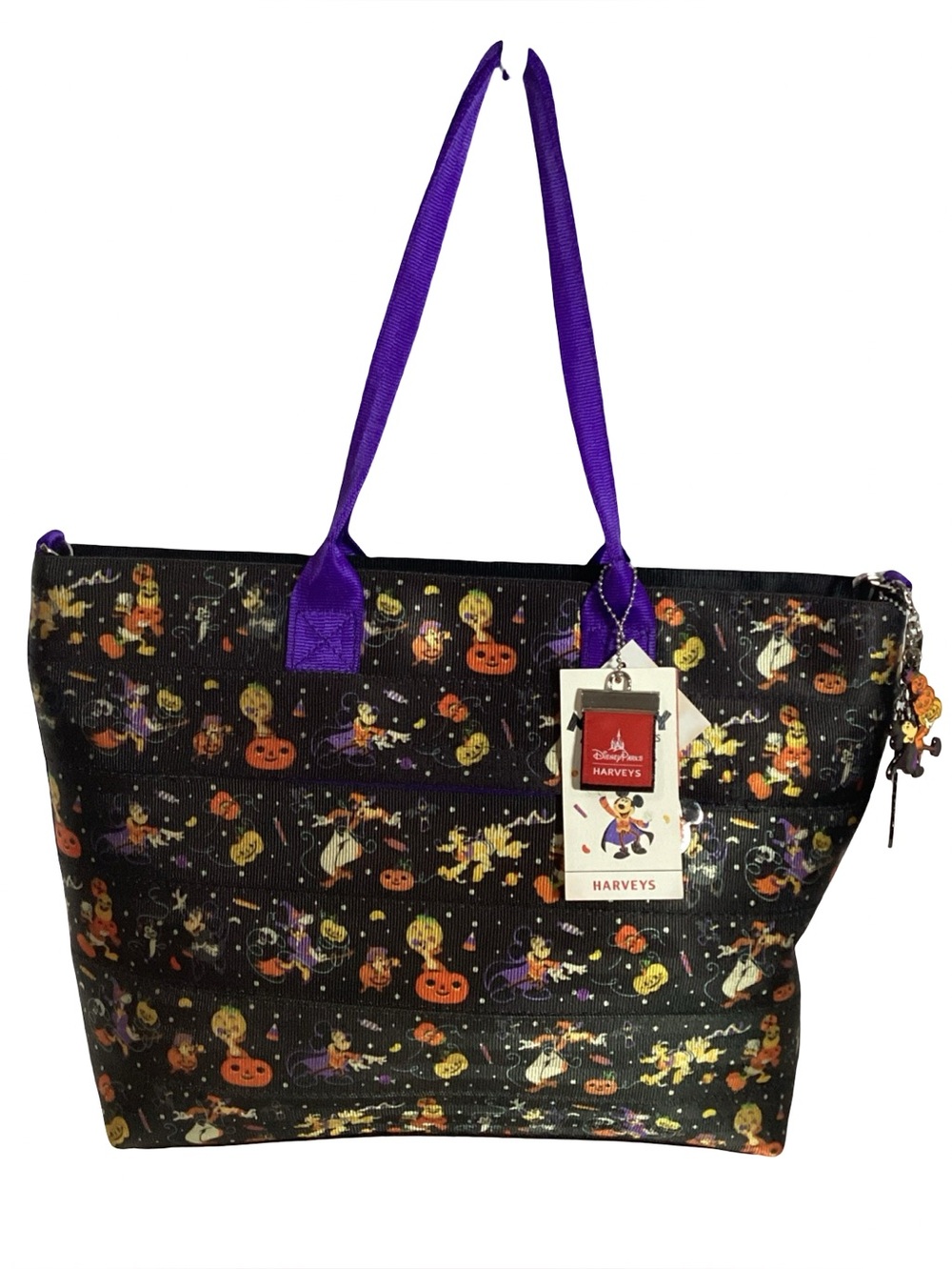 Disney Parks Harveys 2021 Halloween Mickey & Friends Streamline Tote NEW Charms
